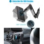 Zommuei Soporte Tablet Coche, Soporte Reposacabezas Asiento Trasero para automóvil 360°Rotación Soporte de Montaje Extensible