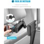 Zommuei Soporte Tablet Coche, Soporte Reposacabezas Asiento Trasero para automóvil 360°Rotación Soporte de Montaje Extensible