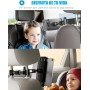Zommuei Soporte Tablet Coche, Soporte Reposacabezas Asiento Trasero para automóvil 360°Rotación Soporte de Montaje Extensible