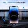 Miracase Soporte Movil Coche [Doble Gancho Metálico] Estable y Robusto, Ajustable a 360 Grados, Suporte Telemovel Carro