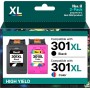 Heroil 301 301XL Negro y Color Cartuchos de Tinta para HP 301 XL, Alta Capacidad, Compatible para HP Envy 4500 5530 5534 DeskJet