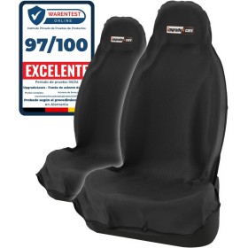 Upgrade4cars 2 x Funda de Asiento Delantero Impermeable para Coche Universal Negro