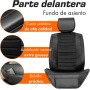 Upgrade4cars 2 x Funda de Asiento Delantero para Coche Anti-Sudor Negro | Cubre-Asiento Universal en Algodón Anticalor |