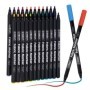 12/24 colores/juego impermeable Colorfast tela textil rotulador perman