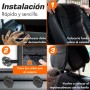 Upgrade4cars 2 x Funda de Asiento Delantero para Coche Anti-Sudor Negro | Cubre-Asiento Universal en Algodón Anticalor |