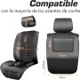 Upgrade4cars 2 x Funda de Asiento Delantero para Coche Anti-Sudor Negro | Cubre-Asiento Universal en Algodón Anticalor |