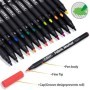12/24 colores/juego impermeable Colorfast tela textil rotulador perman