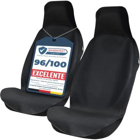 Upgrade4cars 2 x Funda de Asiento Delantero Impermeable para Coche Universal Negro Oxford