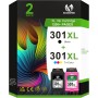 Economink 301XL Cartuchos de Tinta, 301 XL Negro y Color Remanufacturado para HP 301XL Cartucho de Tinta, para DeskJet 2540 1510