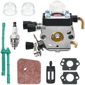 Jrisbo Kit Carburador para STIHL FS55 FS55R FS38 FS45 FS46 FC55 KM55 Desbrozadora, Carburador de Desbrozadora FS55 R Repuestos