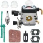 Jrisbo Kit Carburador para STIHL FS55 FS55R FS38 FS45 FS46 FC55 KM55 Desbrozadora, Carburador de Desbrozadora FS55 R Repuestos