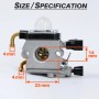 Jrisbo Kit Carburador para STIHL FS55 FS55R FS38 FS45 FS46 FC55 KM55 Desbrozadora, Carburador de Desbrozadora FS55 R Repuestos