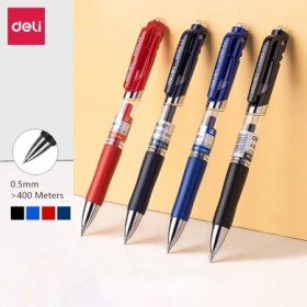 Deli-bolígrafo de Gel retráctil para oficina, bolígrafos de tinta de G