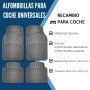 AUTOZOCO Juego Alfombrillas de Goma Universales para Coche diseño metalico - esterillas Acabado metalico - 70x46cm Delanteras y