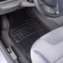 AUTOZOCO Juego Alfombrillas de Goma Universales para Coche diseño metalico - esterillas Acabado metalico - 70x46cm Delanteras y