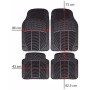 AUTOZOCO Juego Alfombrillas de Goma Universales para Coche diseño metalico - esterillas Acabado metalico - 70x46cm Delanteras y