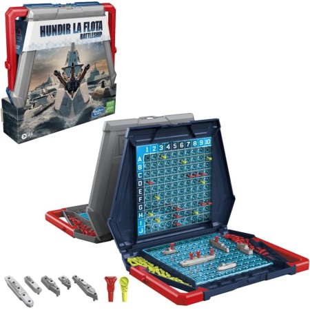 Hasbro Gaming Hundir la Flota Juego de Mesa Clásico, Juegos de Estrategia para Fiestas Familiares a Partir de 7 años, Divertido
