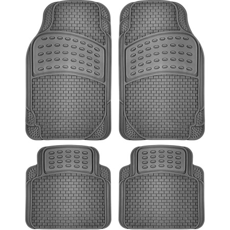 AUTOZOCO Alfombrillas de Goma Universales para Coche, Alfombrillas Antideslizante, Alfombrillas Lavables, Alfombrillas automóvil