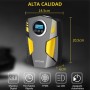 SYTUNG Inflador Ruedas Coche, Compresor Aire Portatil de Neumáticos de Coche con 3 Adaptadores de Boquilla y Luces LED