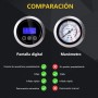 SYTUNG Inflador Ruedas Coche, Compresor Aire Portatil de Neumáticos de Coche con 3 Adaptadores de Boquilla y Luces LED