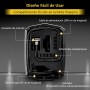 SYTUNG Inflador Ruedas Coche, Compresor Aire Portatil de Neumáticos de Coche con 3 Adaptadores de Boquilla y Luces LED