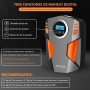 SYTUNG Inflador Ruedas Coche, Compresor Aire Portatil de Neumáticos de Coche con 3 Adaptadores de Boquilla y Luces LED
