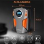 SYTUNG Inflador Ruedas Coche, Compresor Aire Portatil de Neumáticos de Coche con 3 Adaptadores de Boquilla y Luces LED
