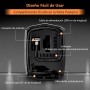 SYTUNG Inflador Ruedas Coche, Compresor Aire Portatil de Neumáticos de Coche con 3 Adaptadores de Boquilla y Luces LED