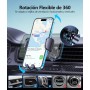 Glangeh Soporte Movil Coche [2025 Gancho Mejorado] para Ventilación de Aire, 360° Rotación Accesorios Movil Coche con Liberación