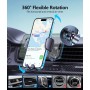 Glangeh Soporte Movil Coche [2025 Gancho Mejorado] para Ventilación de Aire, 360° Rotación Accesorios Movil Coche con Liberación