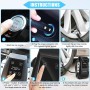 OneAmg Compresor de Aire Eléctrico Portátil Alimentado con Manómetro 12V con LED Luces de Emergencia para Hinchar Neumático de