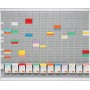 Nobo Kit Planificador Anual de Pared para Tarjetas T, 12 Columnas y 32 Ranuras Tamaño 2, Incluye Tarjetas T y Columna de Índice,