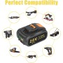 REACELL 2X 5.0Ah Batería de Repuesto para Worx Batería 20V Batería Recargable Lithium Bateria Compatible para Worx 20 Volt