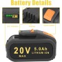 REACELL 2X 5.0Ah Batería de Repuesto para Worx Batería 20V Batería Recargable Lithium Bateria Compatible para Worx 20 Volt