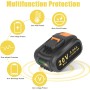 REACELL 2X 5.0Ah Batería de Repuesto para Worx Batería 20V Batería Recargable Lithium Bateria Compatible para Worx 20 Volt