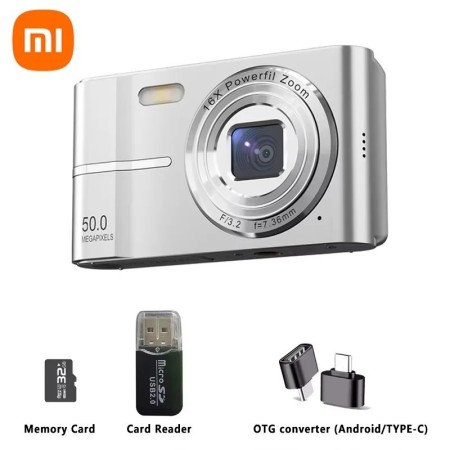 Cámara Digital Xiaomi 5K, 50MP píxeles, Zoom potente 16X, cámara de ví