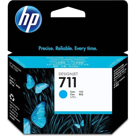 HP 711 CZ130A Cian, Cartucho de Tinta Original HP DesignJet, de 29ml, para Impresoras Plotter de Gran Formato HP DesignJet T120,