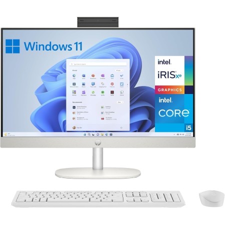 HP All-in-One 27-cr0073ns - Ordenador de sobremesa 27" Full HD con cámara, Teclado y ratón inalámbricos (Intel Core i5-1334U,