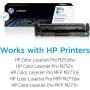 HP 201A CF401A, Cian, Cartucho Tóner Original, de 1.330 páginas, para impresoras HP Color LaserJet Pro serie 252, 274 y 277