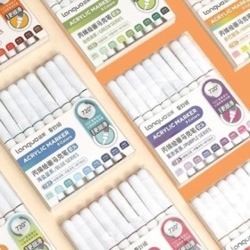 Languo 9 unids/caja pincel suave juego de rotuladores acrílicos, DIY d