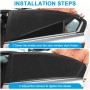 URAQT Parasol Coche Lateral, 2pcs Mosquitera para Coche de Doble Tejido, Parasol Ventana Coche Fácil Instalación, Cortinas Coche