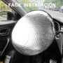 Parasol para Volante de Coche, Cubierta de Parasol para Volante, Funda de Protección Solar del Volante de Aluminio, Fácil