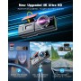 Dash CAM Coche, 4K Dashcam con Tarjeta 64G, Camara Vigilancia Coche Desmontable, Cámara Coche Grabadora, Super Visión, WiFi &