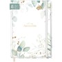 paper&you® - Libreta de direcciones A5 con registro A-Z (hoja dorada), libro para contactos, cumpleaños y contraseñas,