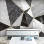 XLMING Textura Abstracta Geométrica De Mármol De Líneas Doradas 3D Papel Pintado Decorativo Comedor Estudio Salón Dormitorio