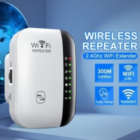 Repetidor WiFi inalámbrico de 300Mbps extensor WiFi amplificador enrut