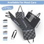 KYG Funda Perros Coche Cubierta de Asiento para Mascota Impermeable y Resistente Protector Coche con Ventana de Malla Visible y
