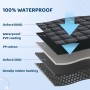 KYG Funda Perros Coche Cubierta de Asiento para Mascota Impermeable y Resistente Protector Coche con Ventana de Malla Visible y