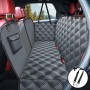 KYG Funda Perros Coche Cubierta de Asiento para Mascota Impermeable y Resistente Protector Coche con Ventana de Malla Visible y