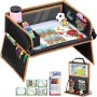 lenbest Mesa para Niños en la Asiento de Coche, Tablero Impermeable del Coche, Dos Formas de Usar, Bandeja de Coche y Cochecito
